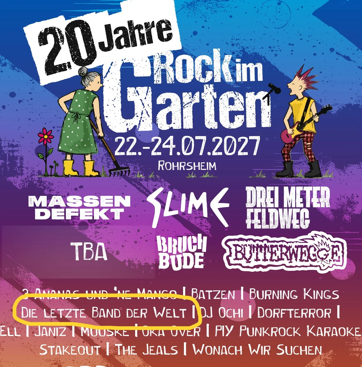 Rock im Garten Plakat 2027